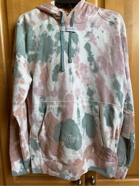 Nike Tie-Dye Crewneck Hoodie in Pink & Sage